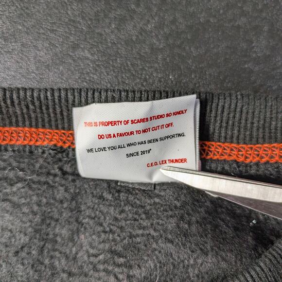 Scares Studio Designer Womens Small Sweater Rhinestone Target New York Ghost - Picture 11 of 12